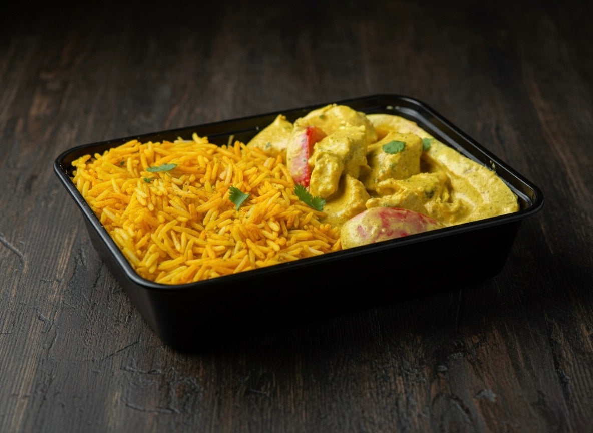 Aankomen - Gele Rijst Bengali Curry Chicken