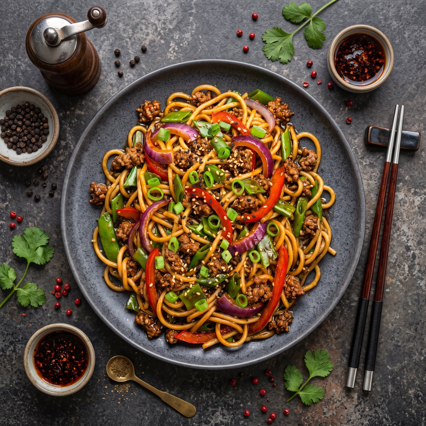 Droog Trainen - Black Pepper Chow Mein Beef