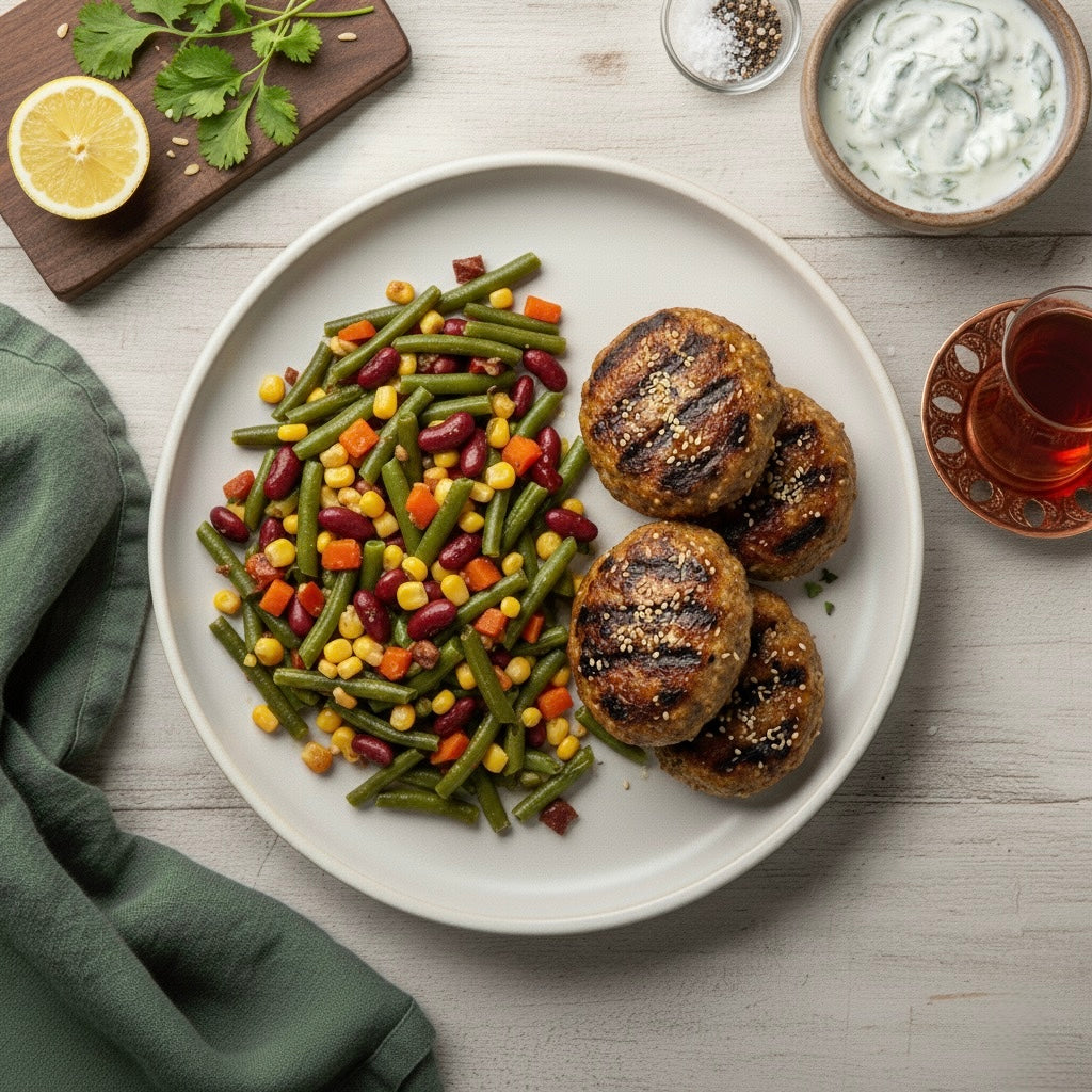 Turkish Köfte with Mexican Mix (Low Carb)