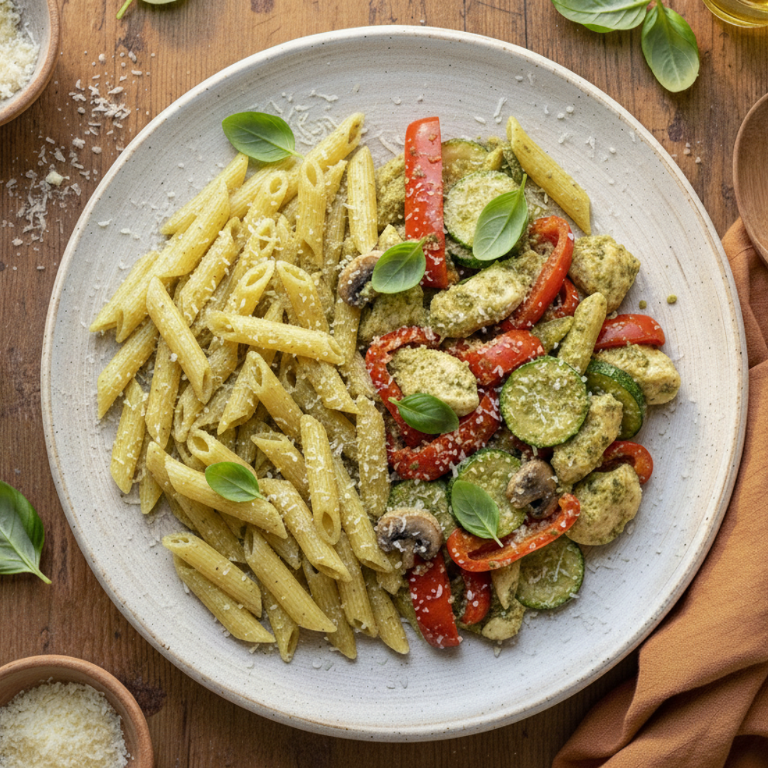 Afvallen- Romige Penne Pesto Kip