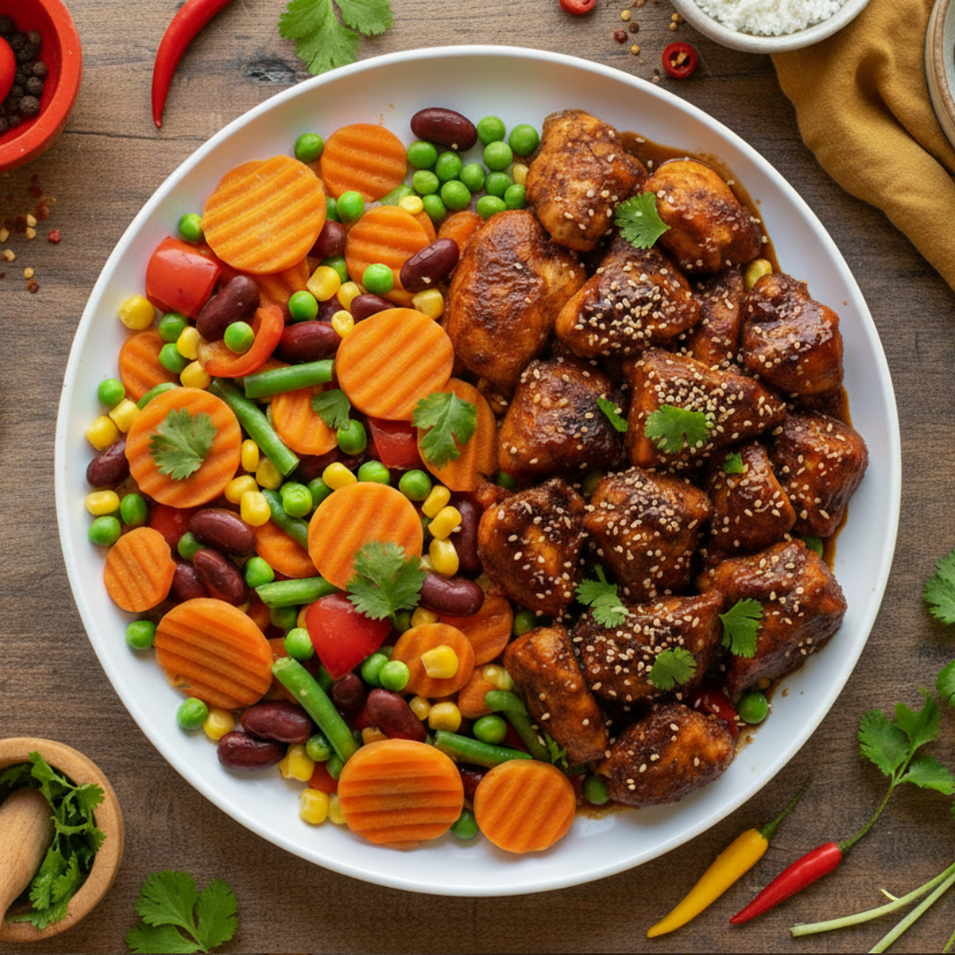 Surinaamse Kip met Mexico-mix (Koolhydraat Arm)