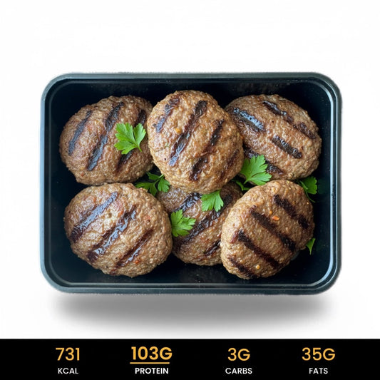Turkse-Köfte-Burgers-350gr gezonde, halal diepvries maaltijd