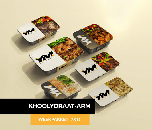 koolhydraat-arm-2-weken-pakket eiwitrijke prep meals pakket box gezonde sport maaltijden