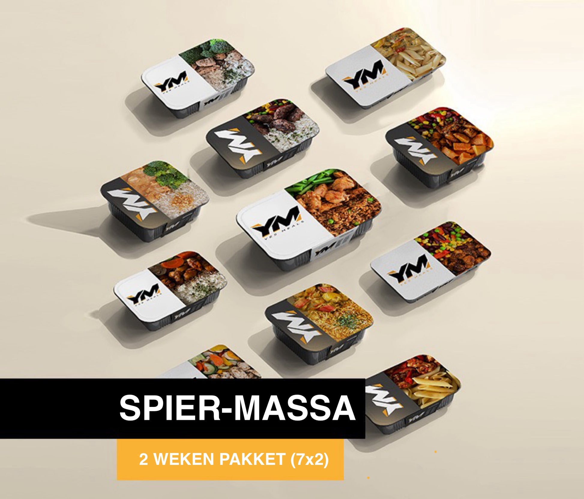 spiermassa pakket eiwitrijke prep meals pakket box gezonde sport maaltijden
