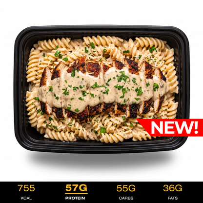 Droog Trainen - Garlic Alfredo Chicken Pasta