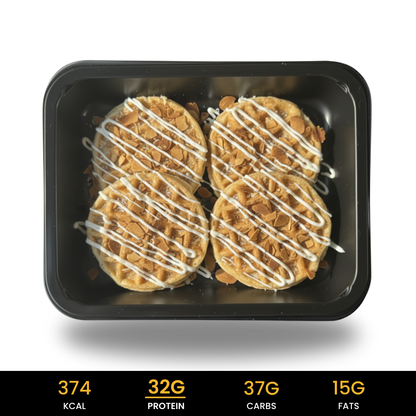 Belgische_Protein_Waffels_Kokos_Amandel eiwitrijk ontbijt of snelle snack 