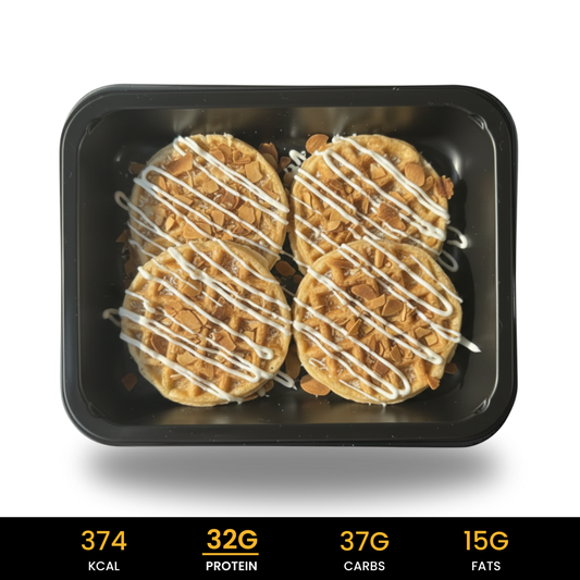 Belgische_Protein_Waffels_Kokos_Amandel eiwitrijk ontbijt of snelle snack 