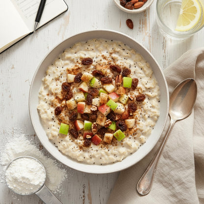 High Protein Overnight Oats | Apple pie