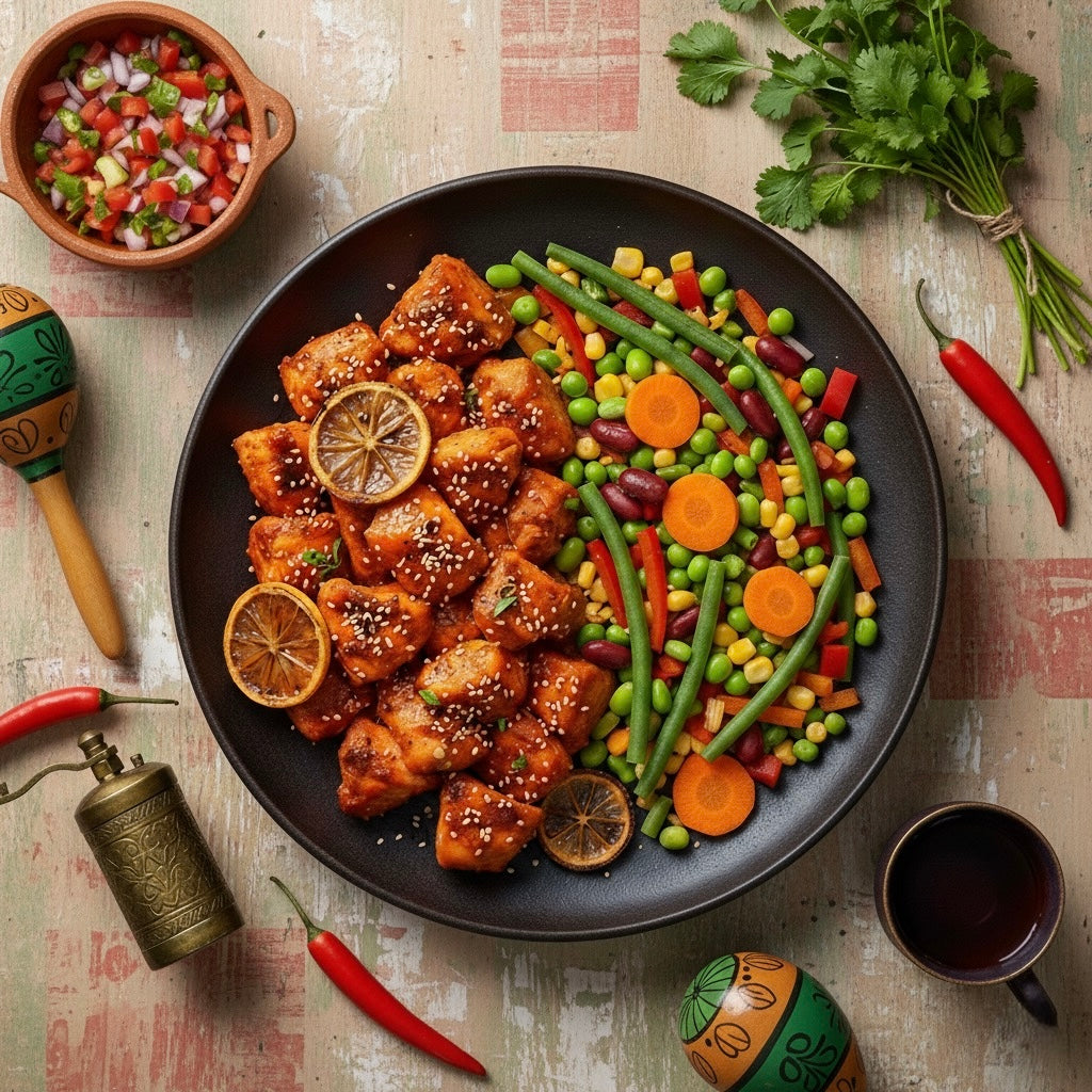 Piri Piri Kip met Mexico-mix (Koolhydraat-Arm)