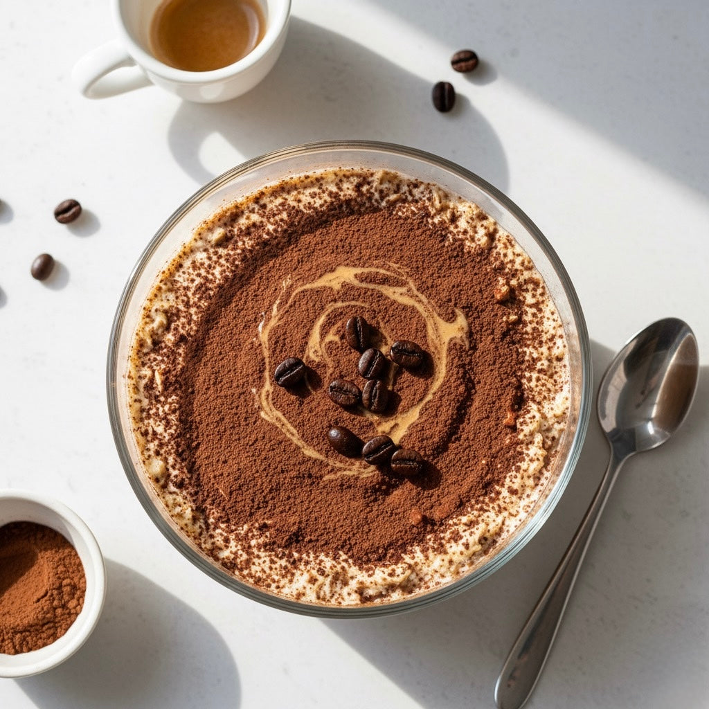 High Protein Overnight Oats | Tiramisu