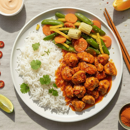 Aankomen - Rijst Piri Piri Kip China Wok Mix