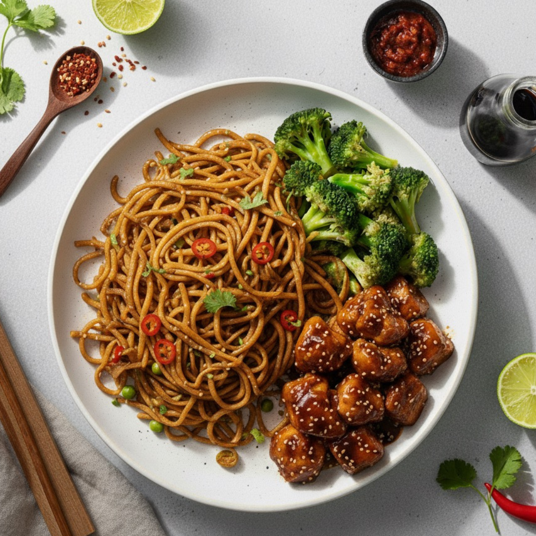 Lose Weight - Surinamese Bami &amp; Chicken with Broccoli
