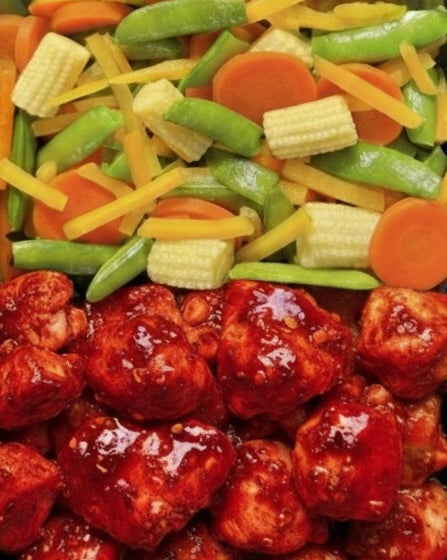 Piri Piri kip met China Wok-mix (Koolhydraat Arm)