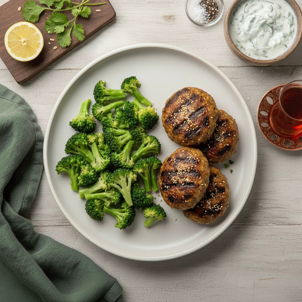 Turkish Köfte with Broccoli (Low Carb)