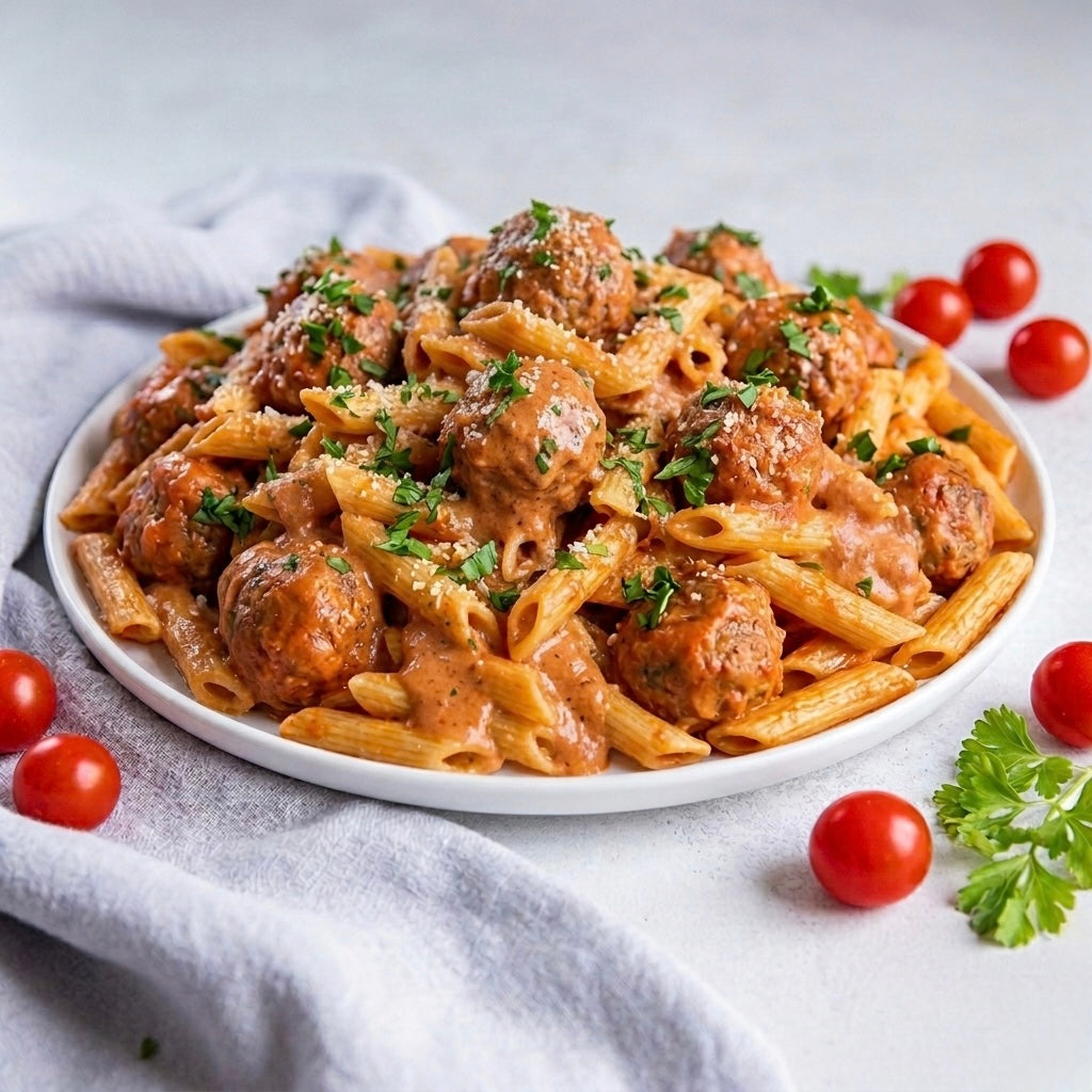Afvallen - Mama Mia Penne Beef Meatballs
