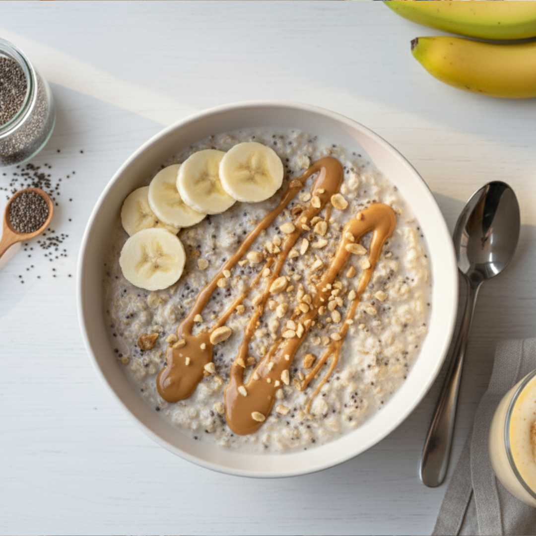 High Protein Overnight Oats | Banana Peanut Butter 2.0