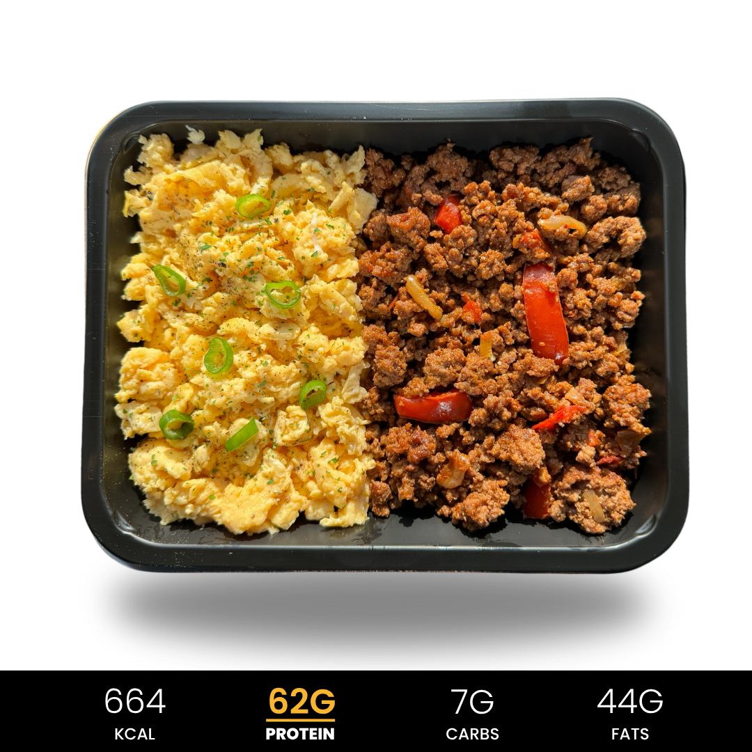 Scrambled Eggs & Spice Beef