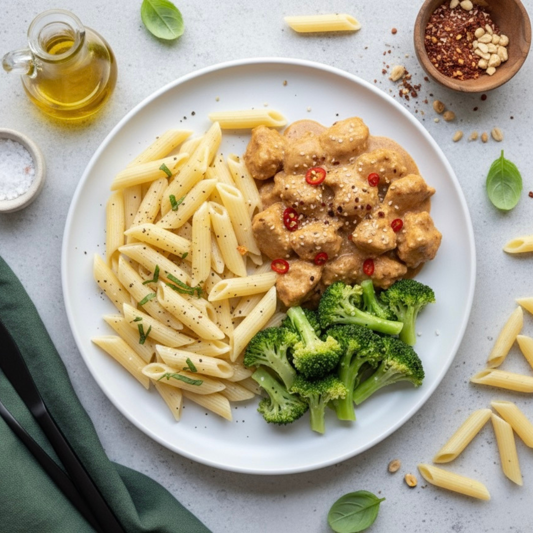 Spier Massa - Penne met Javaanse Kipsaté en Broccoli