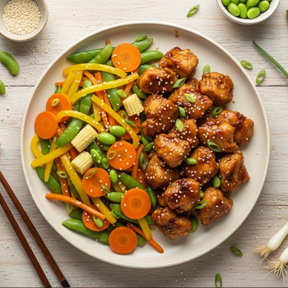 Surinaamse Kip met China Wok-mix (Koolhydraat Arm)