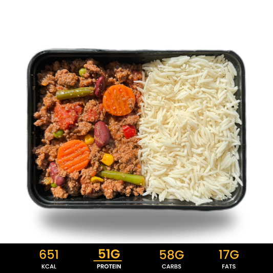 Aankomen - Witte Rijst met Chili Con Carne