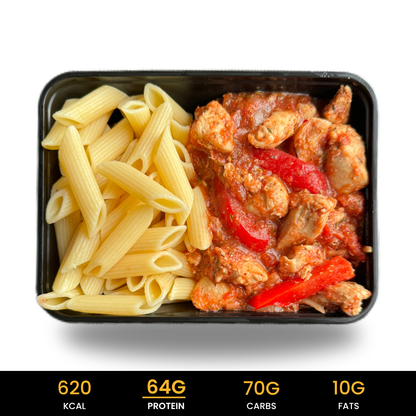 Aankomen - Penne met Kip in Tomatensalsa