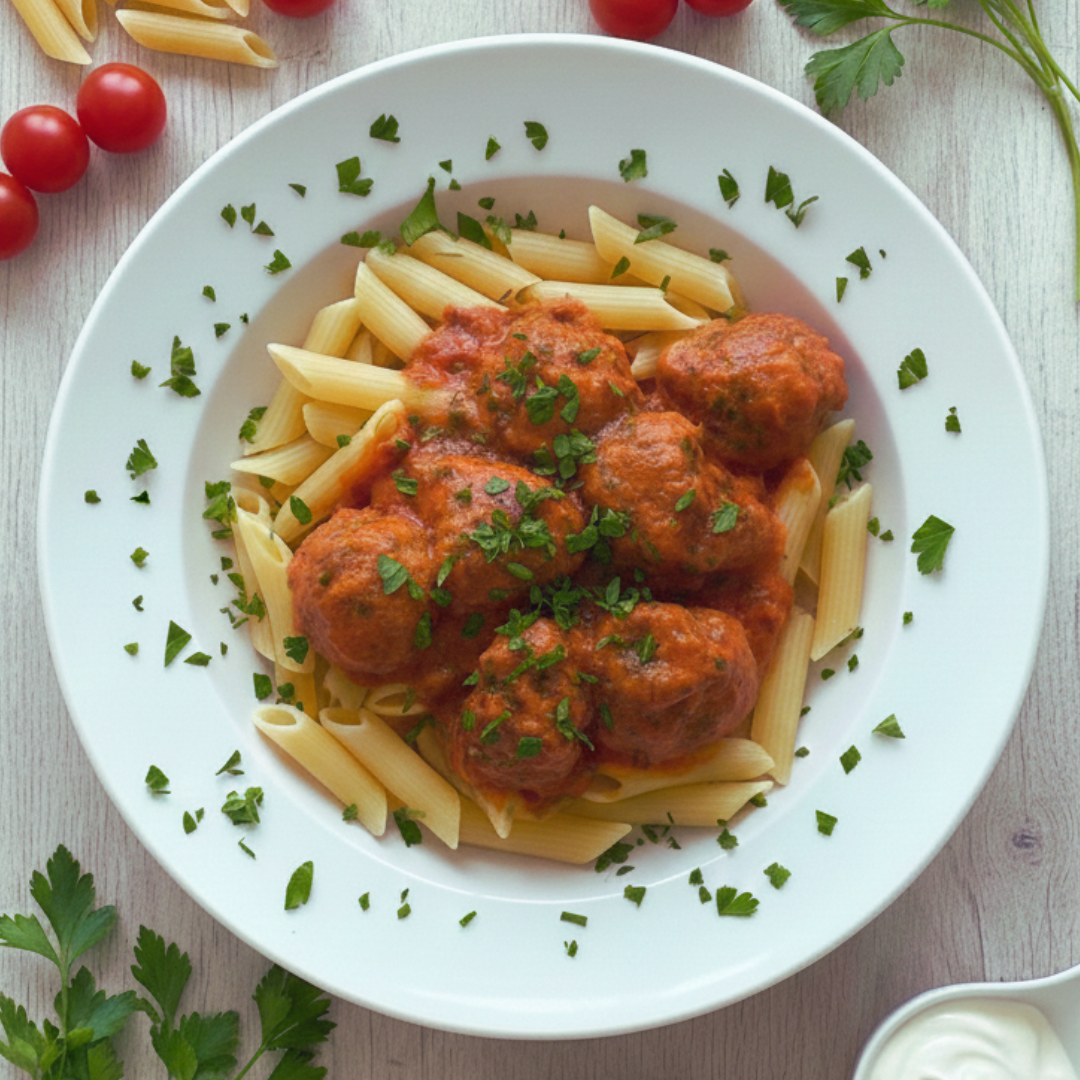 Afvallen - Mama Mia Penne Beef Meatballs