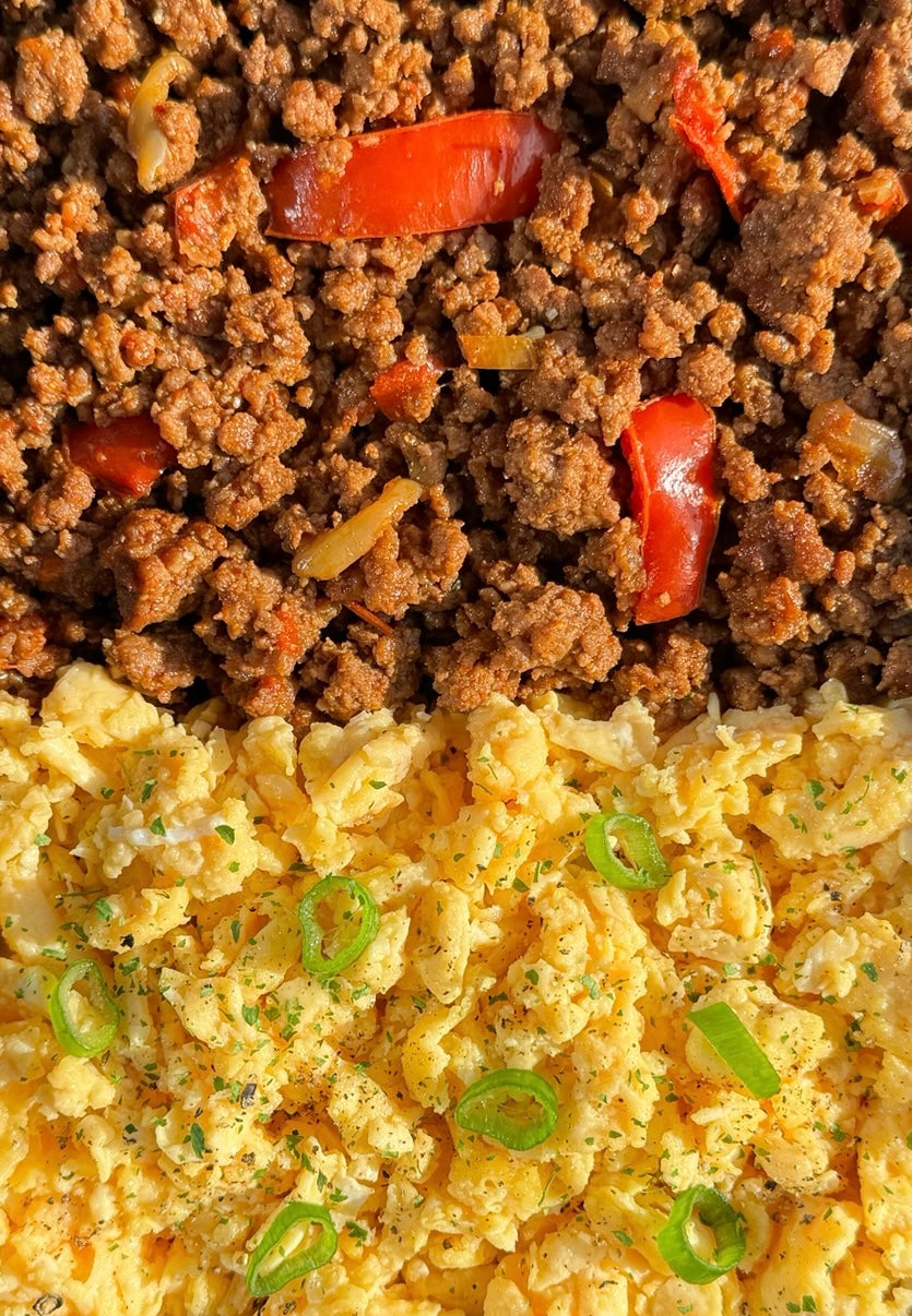 Scrambled Eggs & Spice Beef
