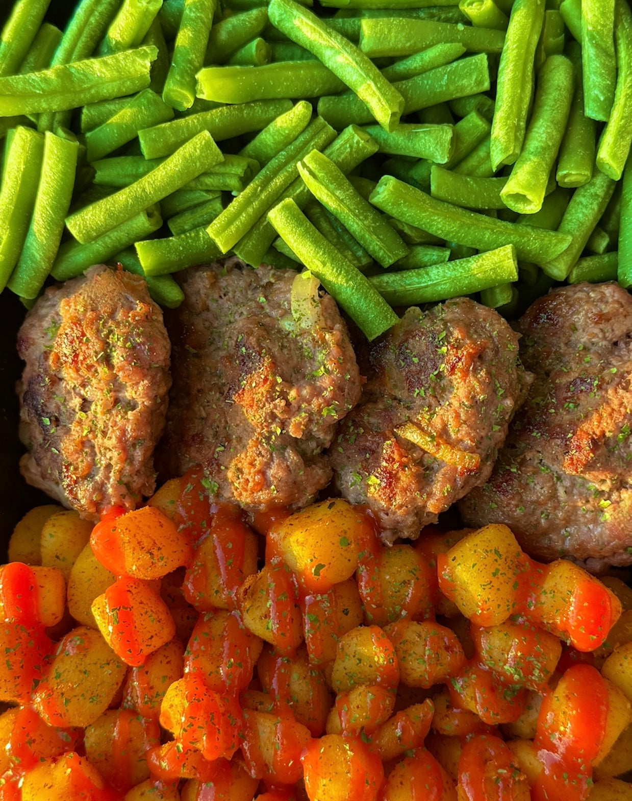 Afvallen - Turkse Köfte met Aardappel Krieltjes en Sperzieboontjes
