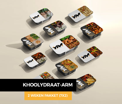 koolhydraat-arm-2-weken-pakket eiwitrijke prep meals pakket box gezonde sport maaltijden